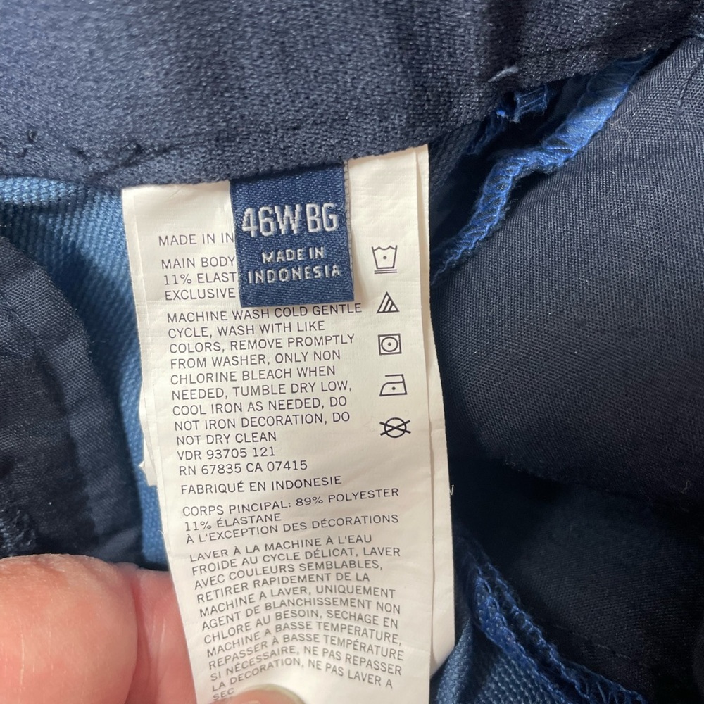 Nautica‎ Mens Navy Nav Tech Flat Front Shorts, 46W BG - Picture 6 of 6